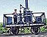 El Tom Thumb, la primera locomotora construida en Estados Unidos que opera en servicio regular.