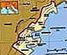 Монако.  Политическа карта: граници, градове, забележителности.  Включва локатор.