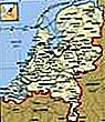 Холандия.  Политическа карта: граници, градове.  Включва локатор.