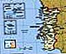 Португалия.  Политическа карта: граници, градове.  Включва Азорските острови и островите Мадейра.  Включва локатор.