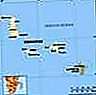 Коморски острови.  Политическа карта: граници, градове, коморски архипелаг.  Включва локатор.