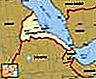 Еритрея.  Политическа карта: граници, градове.  Включва локатор.