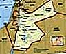 Йордания.  Политическа карта: граници, градове.  Включва локатор.