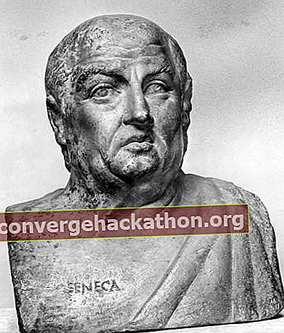 Seneca, marmorbyst, 3: e århundradet, efter en ursprunglig byst från 1-talet;  i Staatliche Museen zu Berlin, Tyskland