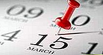 Calendario que marca el 15 de marzo