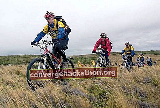 bersepeda gunung di pulau utama Tierra del Fuego