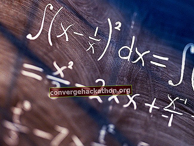 Ekvationer skrivna på tavlan